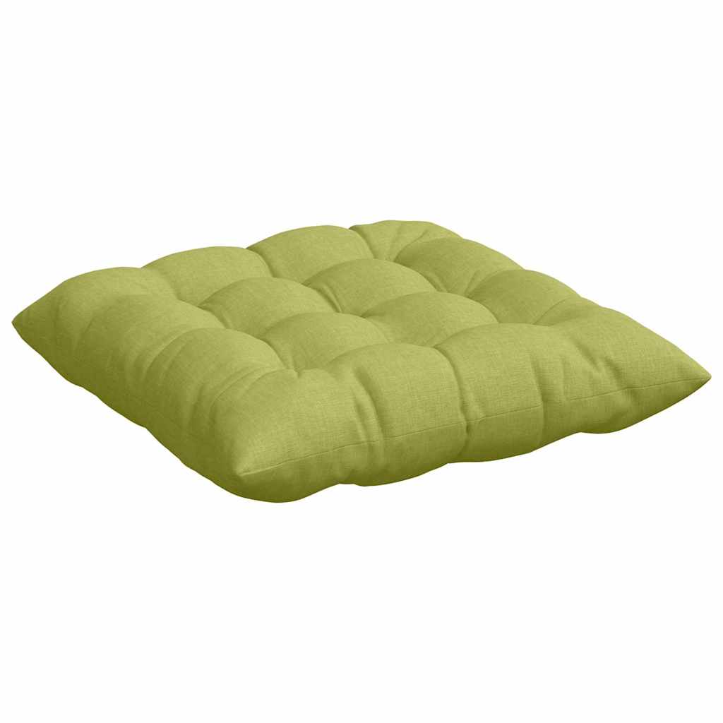 Cojines para asiento 4 pcs Verde claro 40 x 40 x 6 cm tela