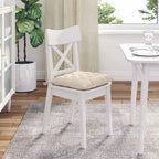 Cojines para asiento 4 pcs Beige 40 x 40 x 6 cm Microfibra