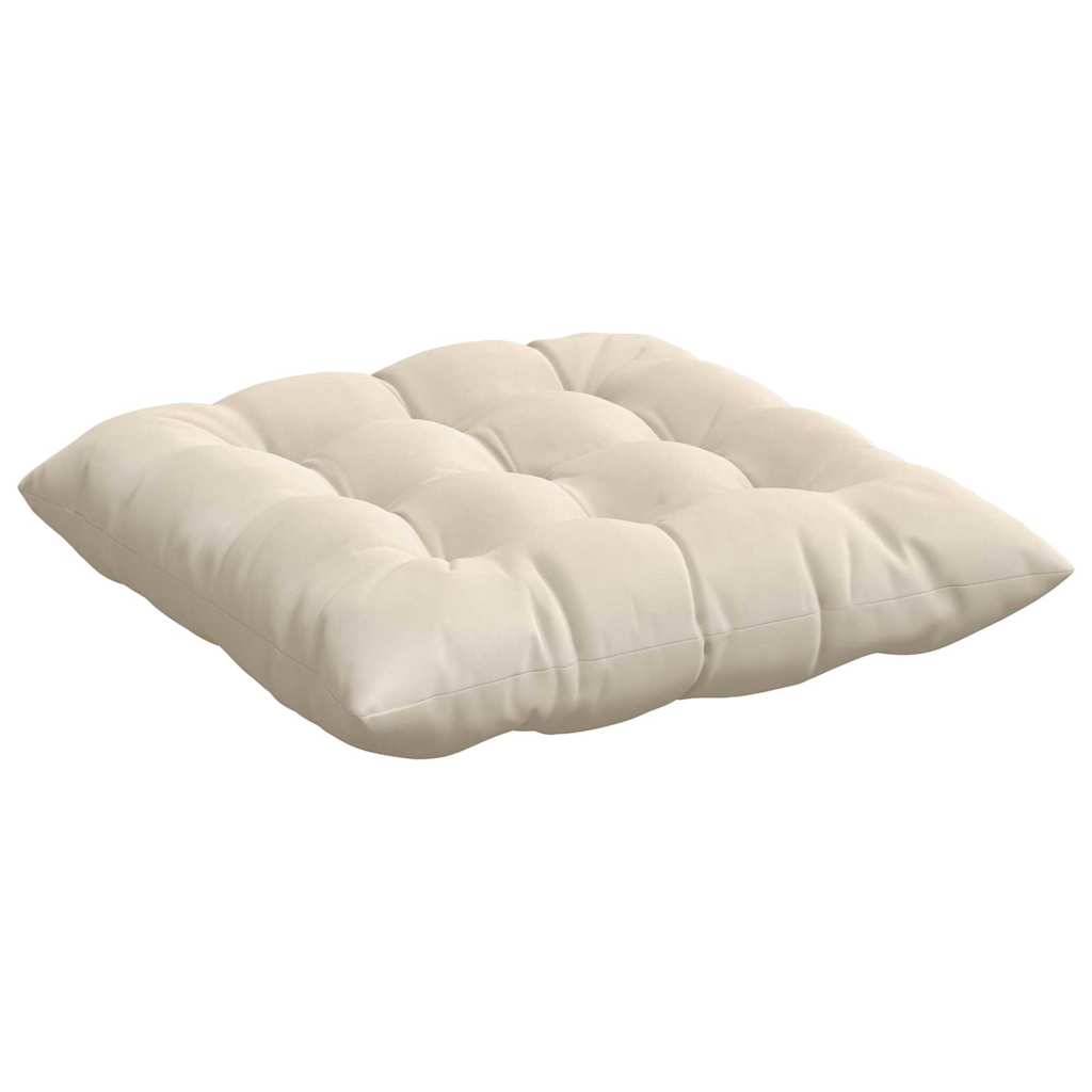 Cojines para asiento 4 pcs Beige 40 x 40 x 6 cm Microfibra