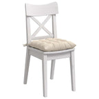 Cojines para asiento 4 pcs Beige 40 x 40 x 6 cm Microfibra