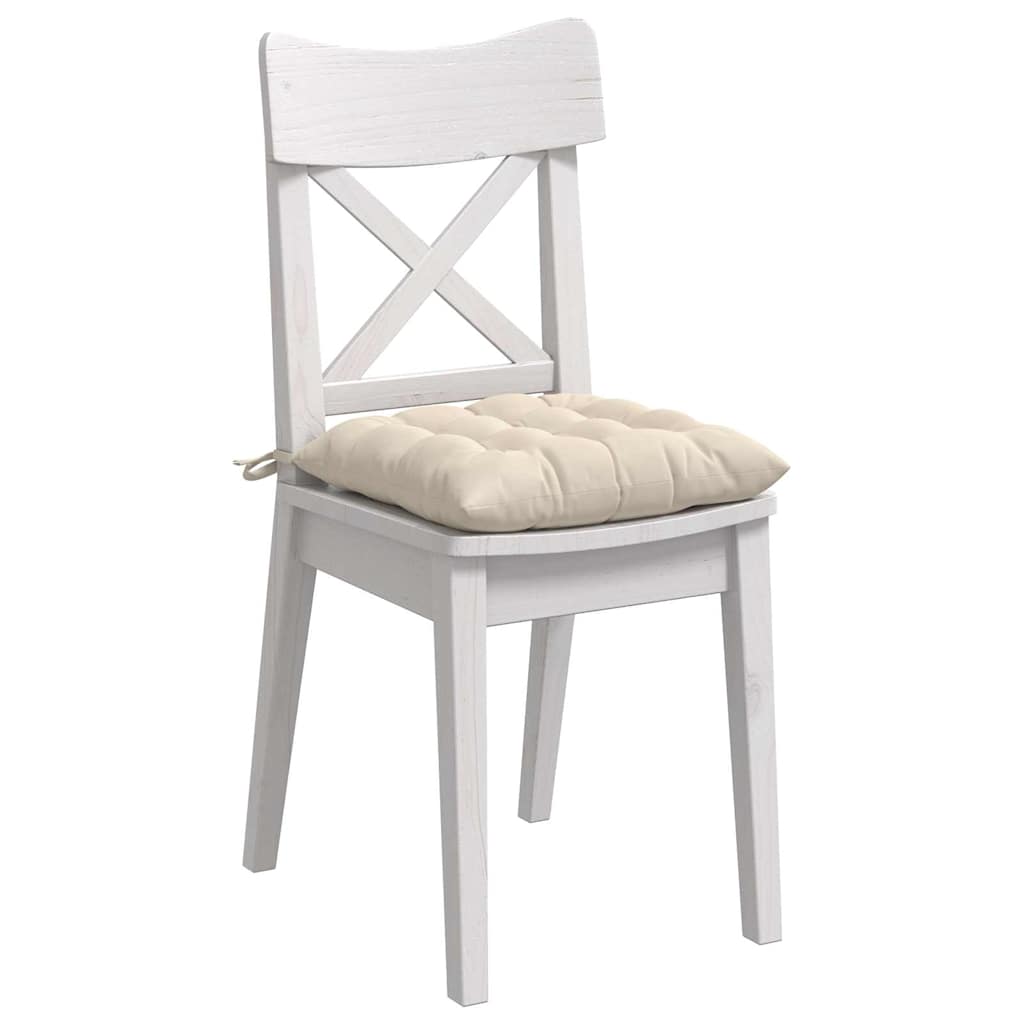 Cojines para asiento 4 pcs Beige 40 x 40 x 6 cm Microfibra