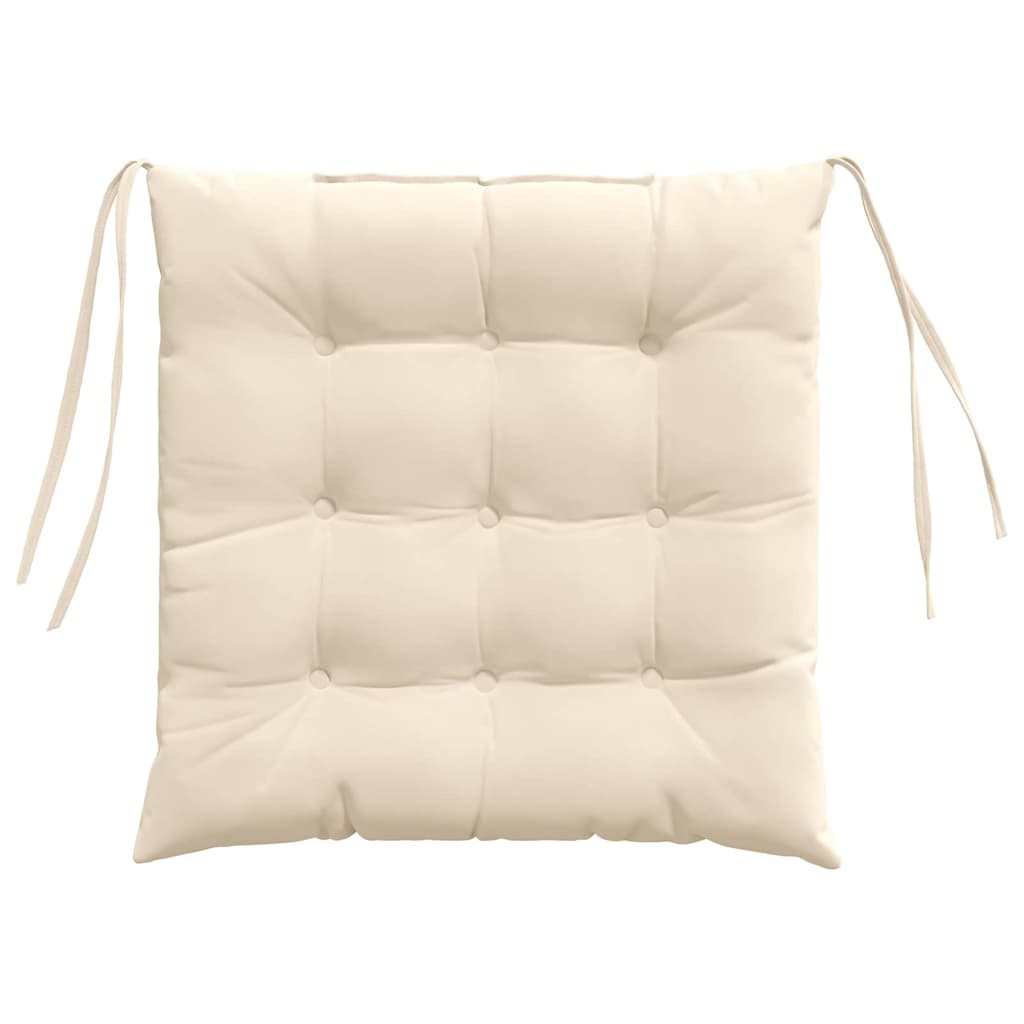Cojines para asiento 4 pcs Beige 40 x 40 x 6 cm Microfibra