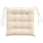 Cojines para asiento 4 pcs Beige 40 x 40 x 6 cm Microfibra