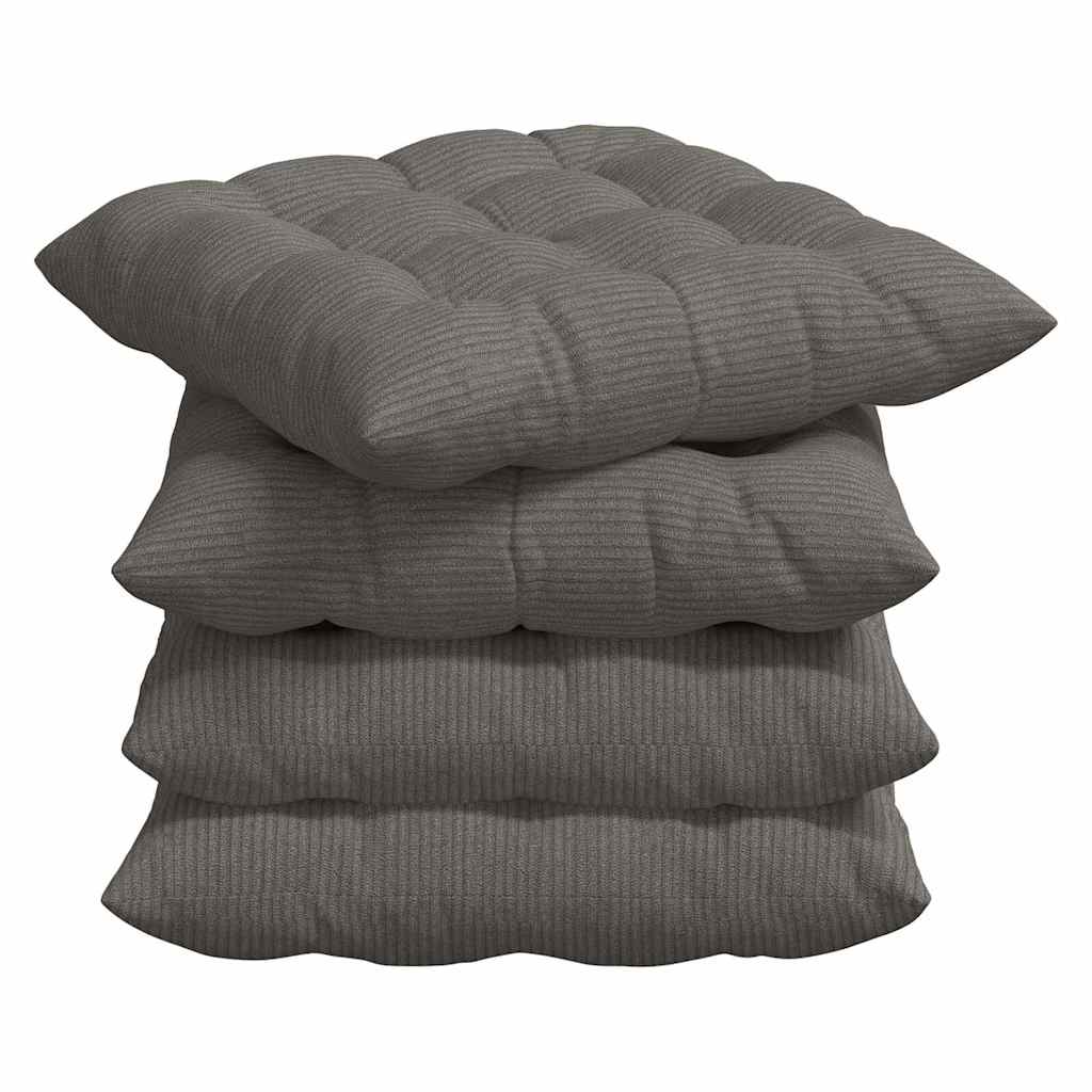 Cojines para asiento 4 pcs Gris Claro 40 x 40 x 6 cm