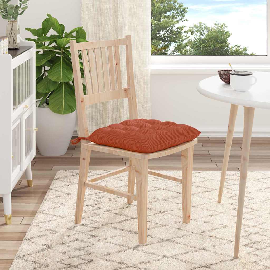 Cojines para asiento 4 pcs Rojo Naranja 40 x 40 x 6 cm
