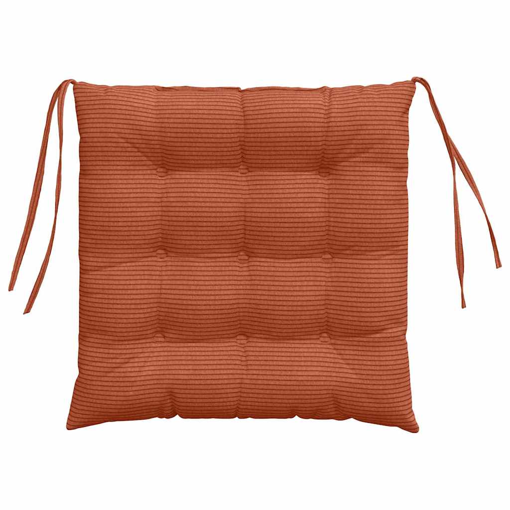 Cojines para asiento 4 pcs Rojo Naranja 40 x 40 x 6 cm