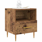 Mesita de Noche con cajón 2 pcs Madera vieja 40 x 35 x 47,5 cm