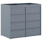 Almacenamiento de cubos Wheelie para 2 cubos Gris Claro