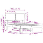 Estructura de Cama con Cabecera Tapizada Gris Claro