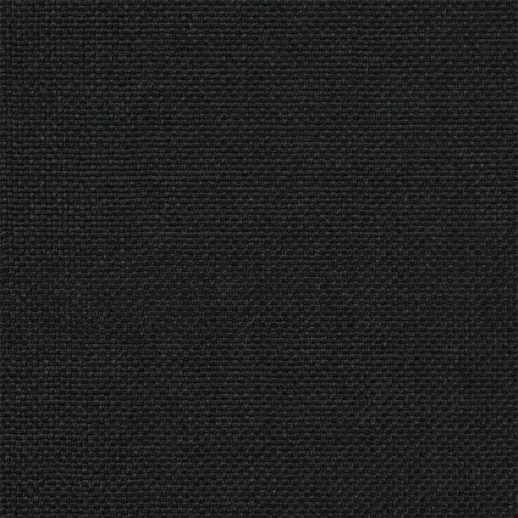 Estructura de Cama con Cabecera Tapizada Negro 140 x 200 cm