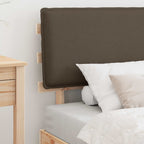 Estructura de Cama con Cabecera Tapizada Taupé 100 x 200 cm
