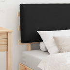 Estructura de Cama con Cabecera Tapizada Negro 80 x 200 cm
