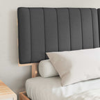 Estructura de Cama con Cabecera Tapizada Gris oscuro