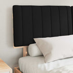 Estructura de Cama con Cabecera Tapizada Negro 150 x 200 cm