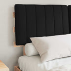 Estructura de Cama con Cabecera Tapizada Negro 140 x 200 cm