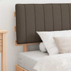 Estructura de Cama con Cabecera Tapizada Taupé 100 x 200 cm
