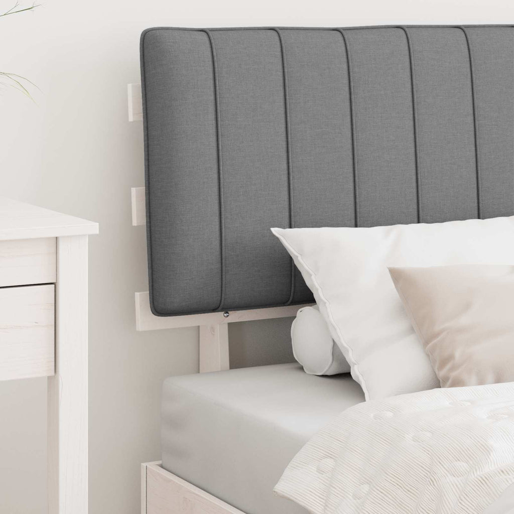 Estructura de Cama con Cabecera Tapizada Gris Claro 90 x 200 cm