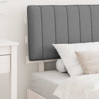 Estructura de Cama con Cabecera Tapizada Gris Claro 90 x 200 cm