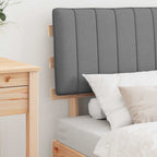 Estructura de Cama con Cabecera Tapizada Gris Claro 75 x 190 cm