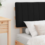 Estructura de Cama con Cabecera Tapizada Negro 75 x 190 cm