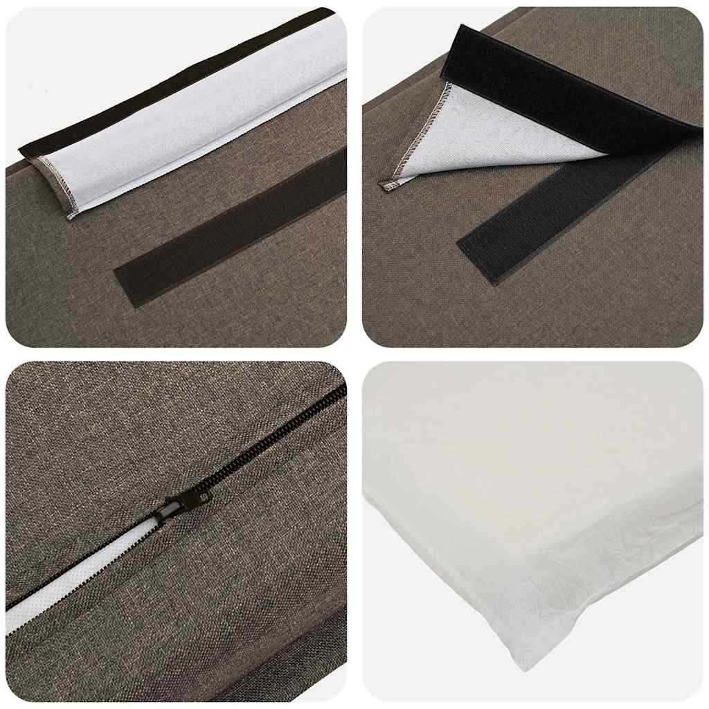 Cabecero tapizado con cabecera Gris Natural y Claro 100 cm