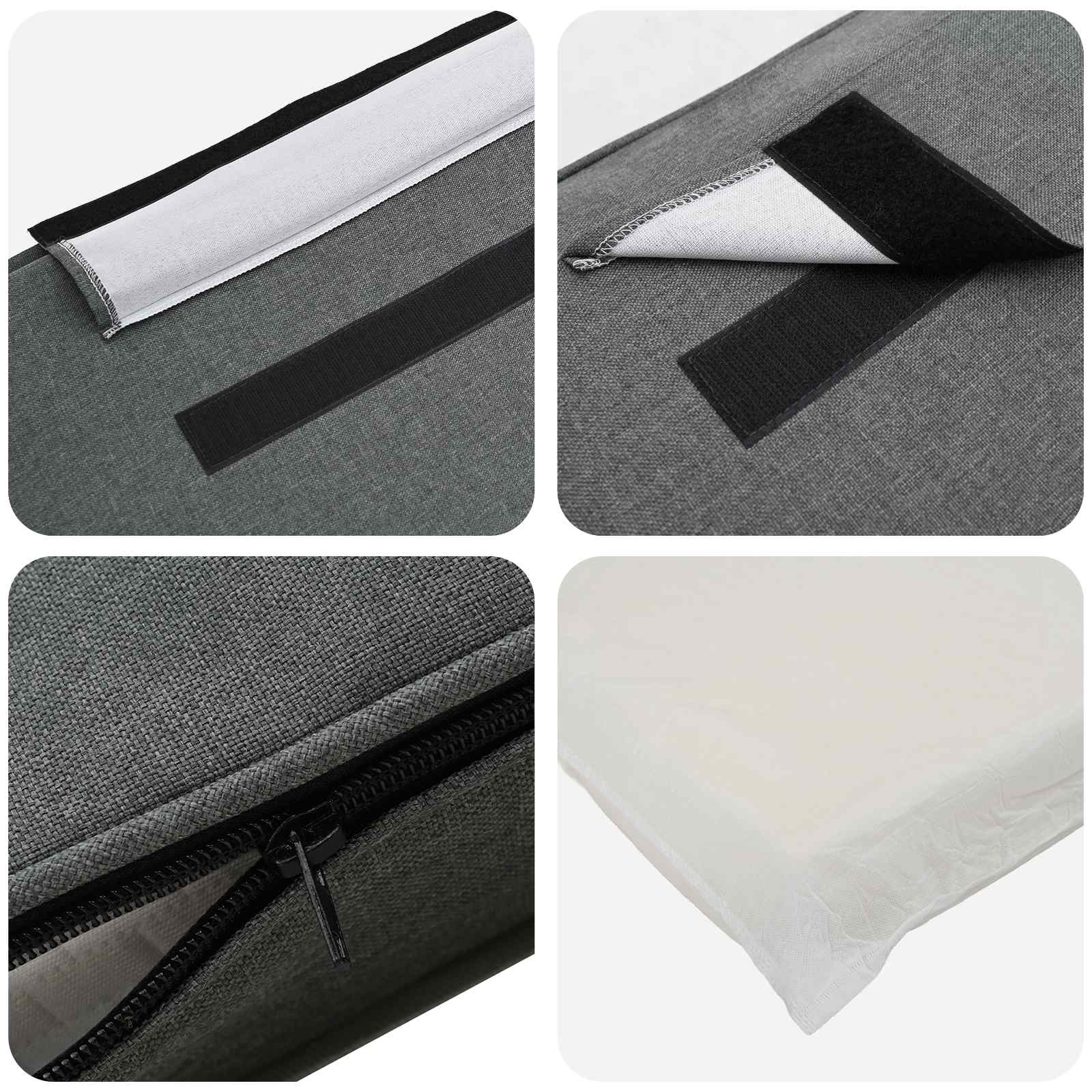Cabecero tapizado con cabecera Marrón y Gris Claro 100 cm