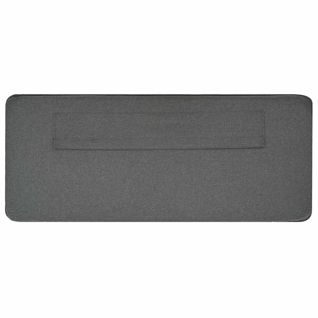 Cabecero tapizado con cabecera Marrón y Gris Claro 100 cm