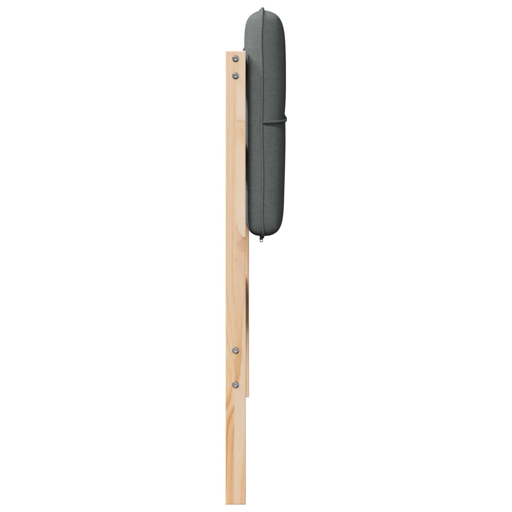 Cabecero tapizado con cabecera Marrón y Gris Claro 100 cm