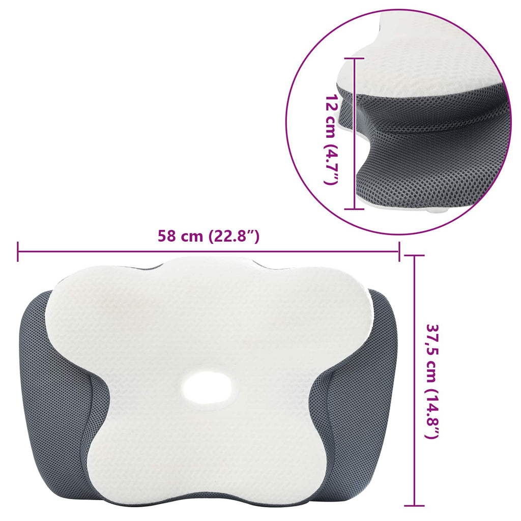 Almohada cervical Espuma Viscoelástica 58 x 37,5 x 12 cm