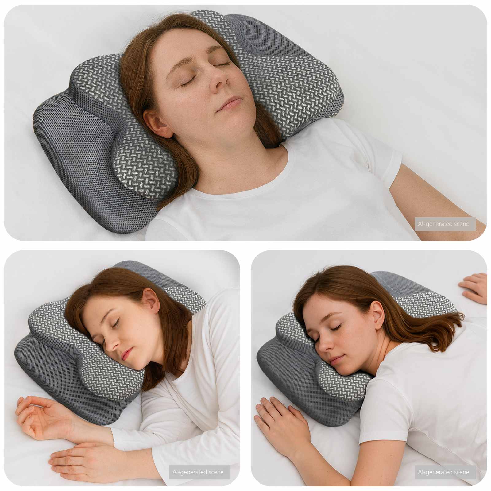 Almohada cervical Espuma Viscoelástica 58 x 37,5 x 12 cm