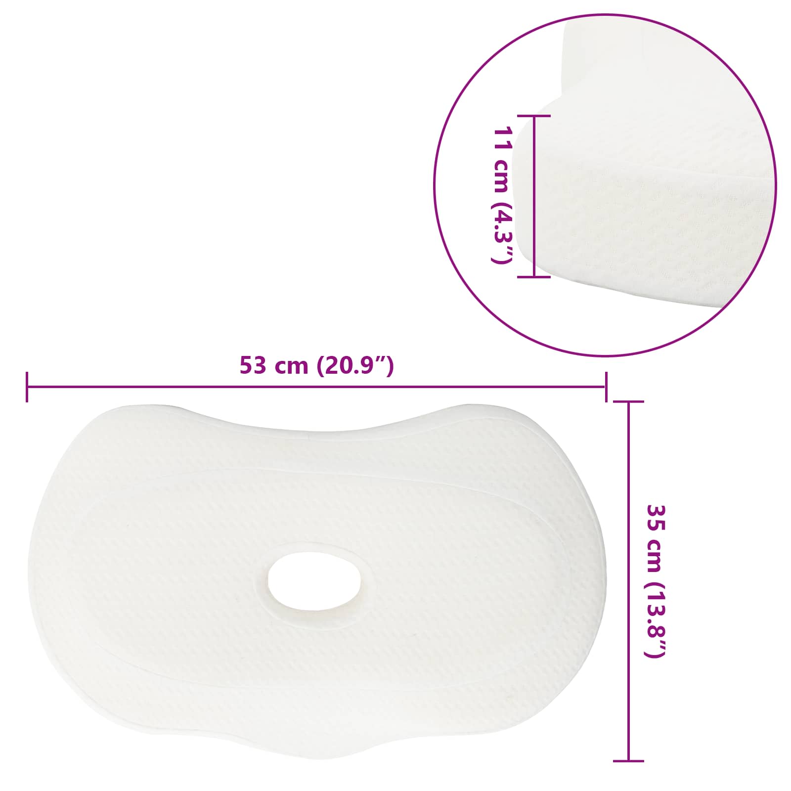 Cojín para el Cuello 53 x 35 x 11 cm Espuma Viscoelástica
