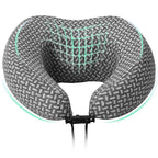 Almohada de viaje para el cuello Gris 30 x 28 x 14 cm Poliéster