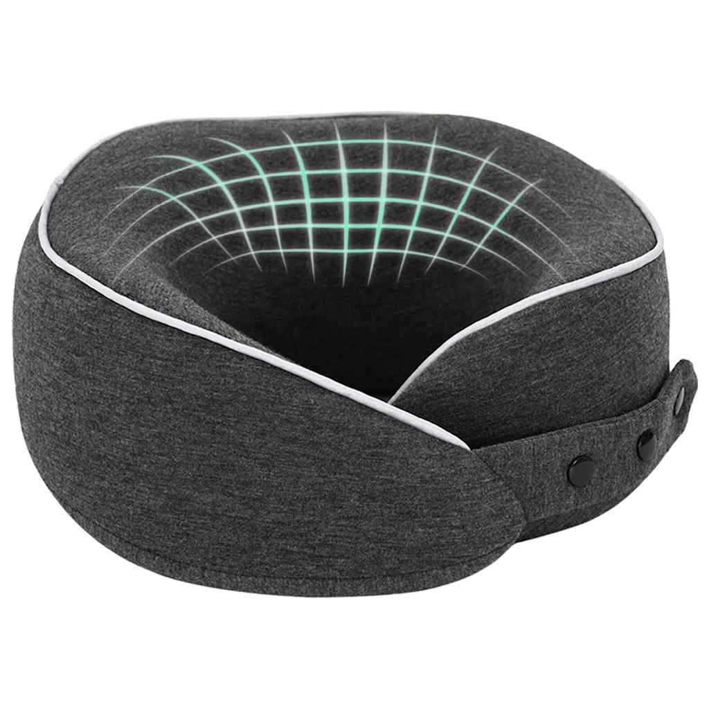 Almohada de viaje para el cuello Gris oscuro