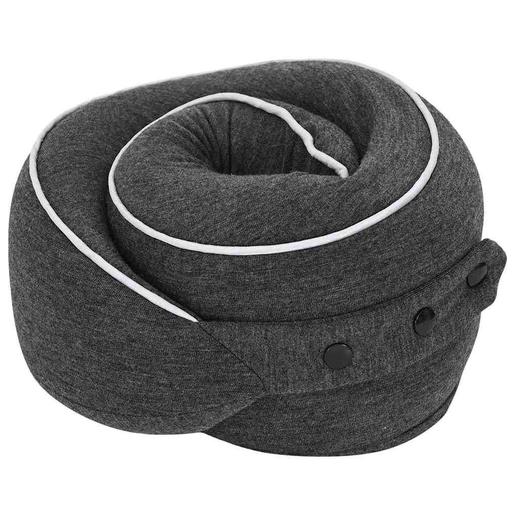 Almohada de viaje para el cuello Gris oscuro