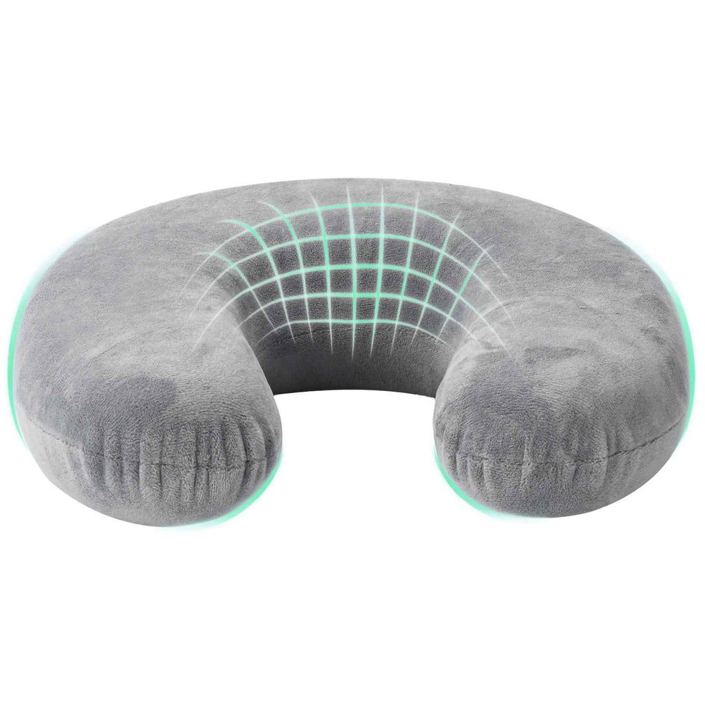 Almohada de viaje para el cuello Gris Espuma Viscoelástica