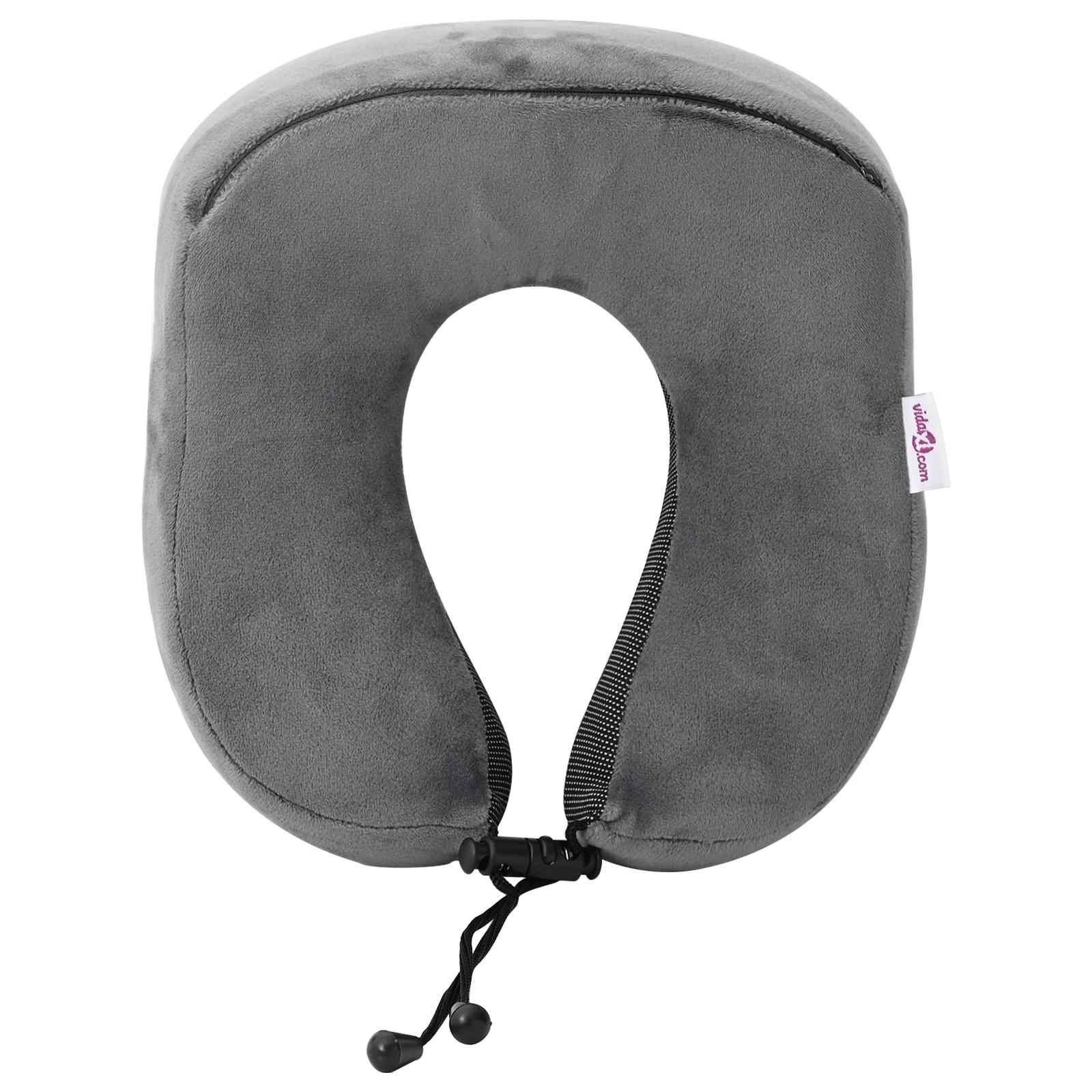 Almohada de viaje para el cuello Ajustable Gris 27 x 26 x 14 cm
