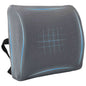 Lumbar Pillow Grey Memory Foam 36 x 30 x 12 cm