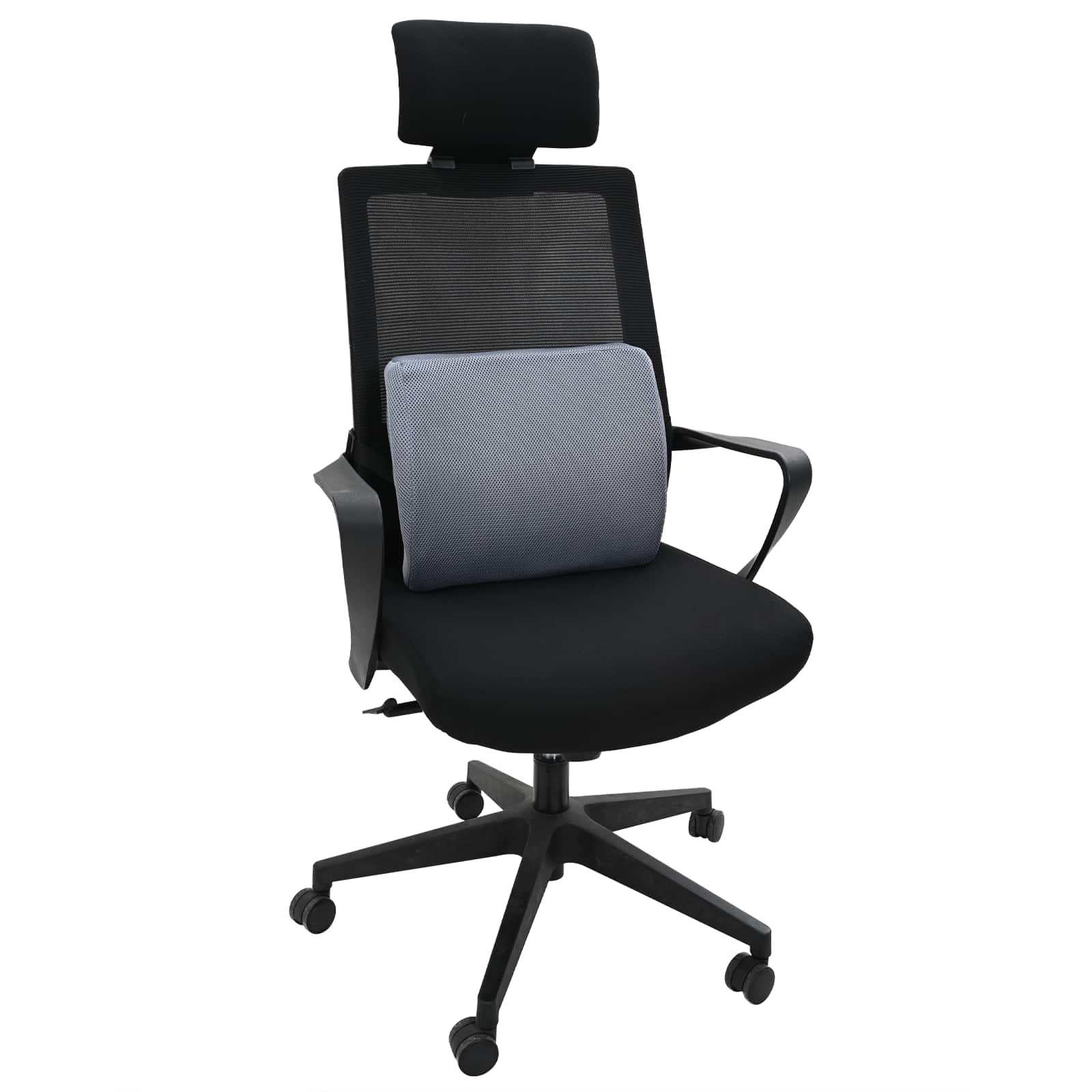 Almohada lumbar Gris Espuma Viscoelástica 36 x 30 x 12 cm