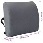 Almohada lumbar Gris Espuma Viscoelástica 36 x 30 x 12 cm