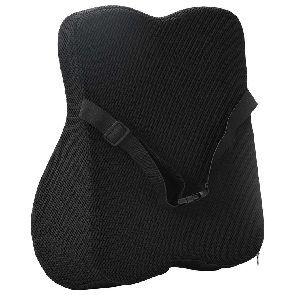 Almohada lumbar Negro Espuma Viscoelástica 40 x 40 x 11 cm
