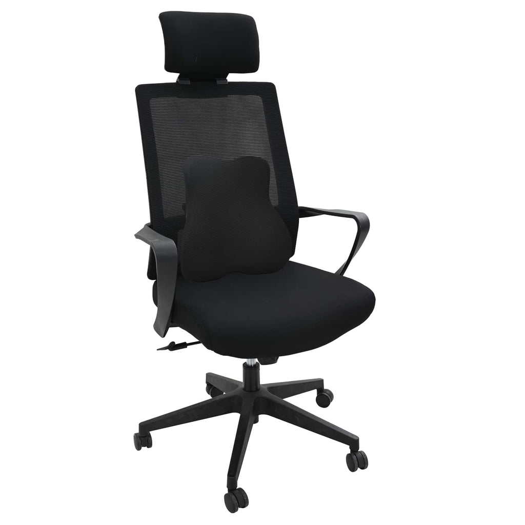 Almohada lumbar Negro Espuma Viscoelástica 40 x 40 x 11 cm