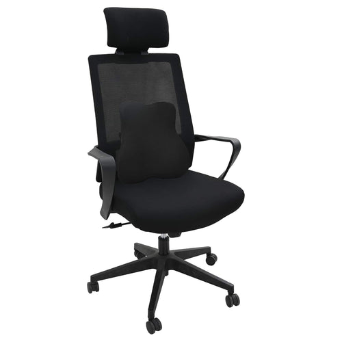 Almofada lombar Preta Espuma Viscoelástica 40 x 40 x 11 cm
