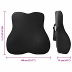 Almohada lumbar Negro Espuma Viscoelástica 40 x 40 x 11 cm