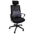 Almohada lumbar Gris Espuma Viscoelástica 40 x 32 x 14 cm