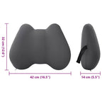 Almohada lumbar Gris Espuma Viscoelástica 40 x 32 x 14 cm