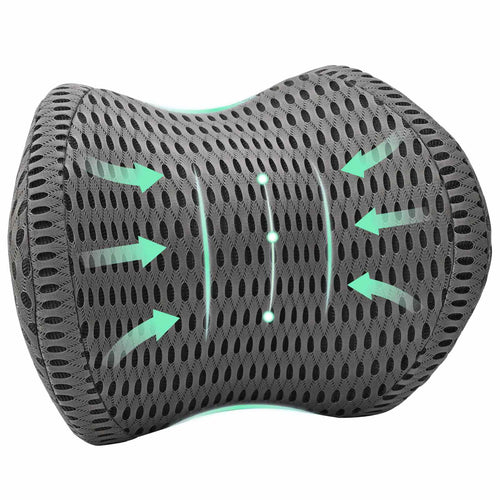 Almofada de Pescoço Cinzenta Espuma Viscoelástica 31 x 22 x 13 cm