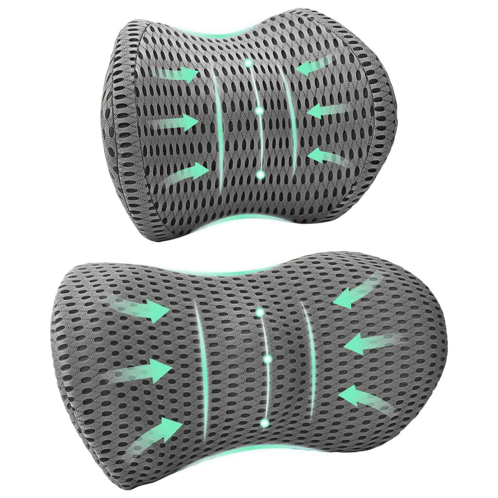 Almohada cervical, Almohada lumbar Gris Espuma Viscoelástica