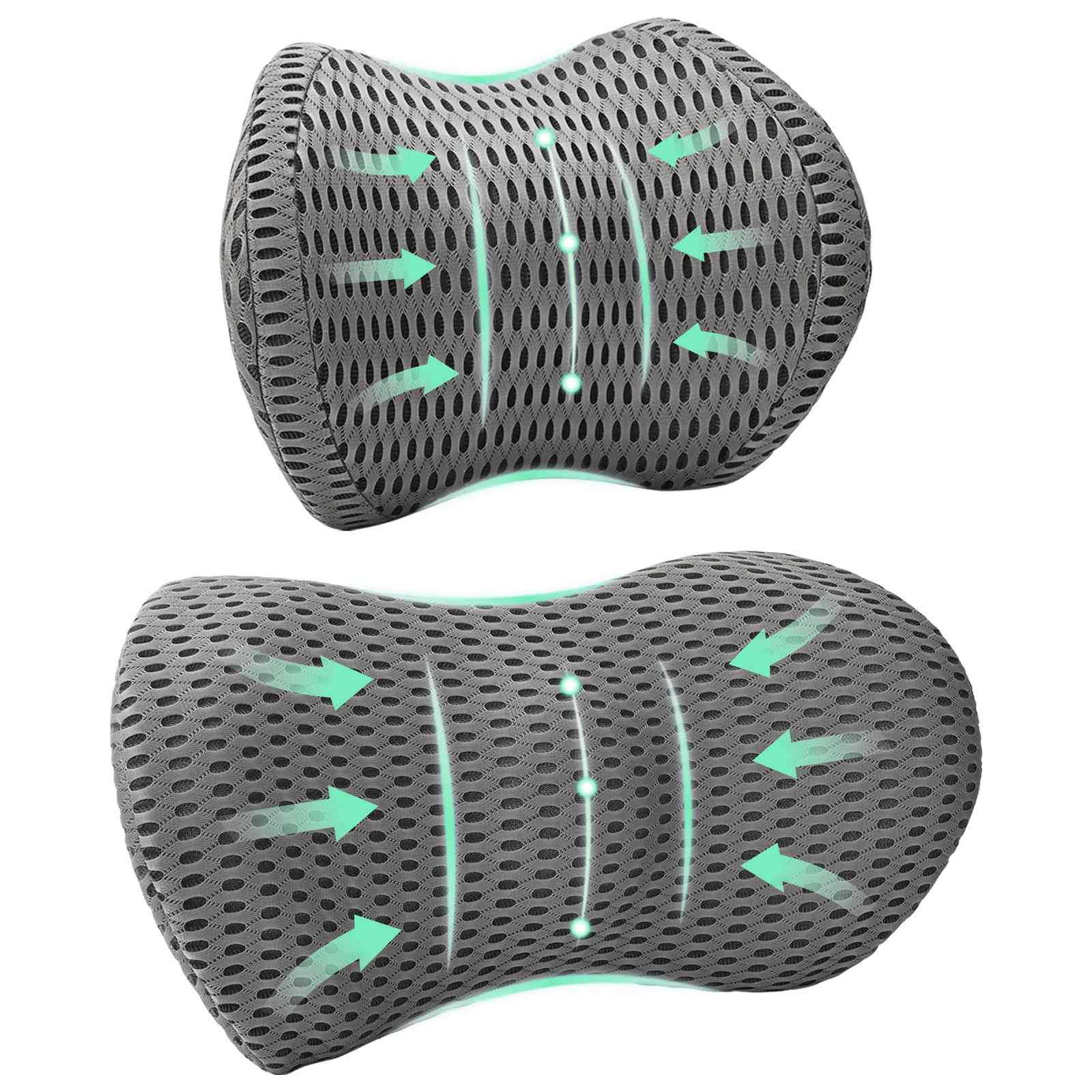 Almohada cervical, Almohada lumbar Gris Espuma Viscoelástica