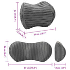 Almohada cervical, Almohada lumbar Gris Espuma Viscoelástica