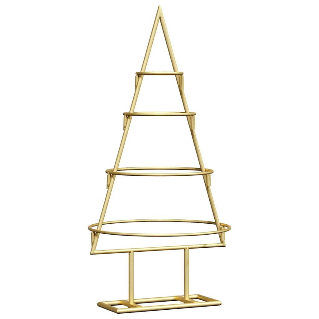 Árbol de Navidad de metal con soporte Dorado 60 cm
